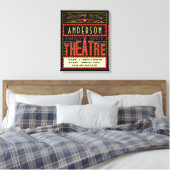 映画館マーキーホームシネマ |名前をカスタムする キャンバスプリント (インサイチュ (寝室))