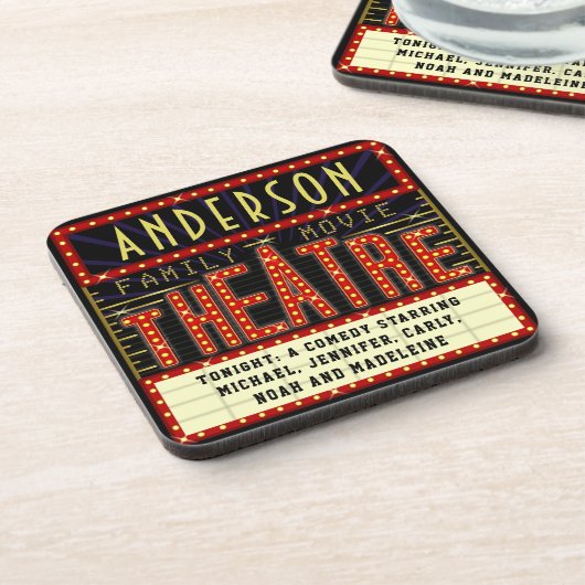 映画館マーキーホームシネマ |名前をカスタムする コースター (左側)