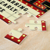 映画館マーキーホームシネマ |名前をカスタムする ジグソーパズル (側面)