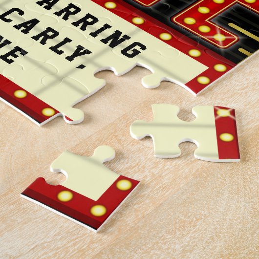 映画館マーキーホームシネマ |名前をカスタムする ジグソーパズル (側面)