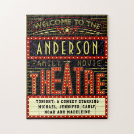 映画館マーキーホームシネマ |名前をカスタムする ジグソーパズル