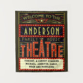 映画館マーキーホームシネマ |名前をカスタムする タペストリー (正面)