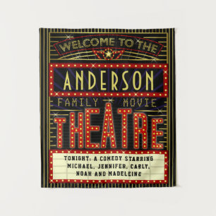 映画館マーキーホームシネマ  名前をカスタムする タペストリー