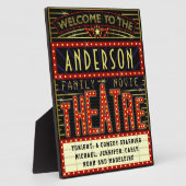 映画館マーキーホームシネマ |名前をカスタムする フォトプラーク (側面)