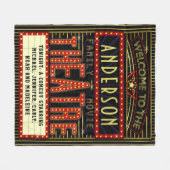 映画館マーキーホームシネマ |名前をカスタムする フリースブランケット (正面(横))