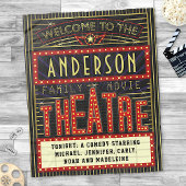 映画館マーキーホームシネマ |名前をカスタムする フリースブランケット