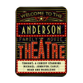 映画館マーキーホームシネマ |名前をカスタムする マグネット