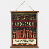 映画館マーキーホームシネマ |名前をカスタムする 吊り下げ型タペストリー (正面)