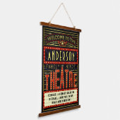 映画館マーキーホームシネマ |名前をカスタムする 吊り下げ型タペストリー (傾斜あり)
