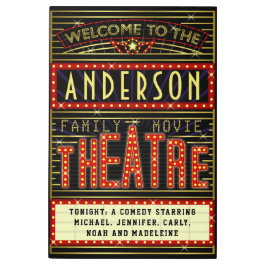 映画館マーキーホームシネマ |名前24 x 36 メタルプリント