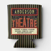 映画館マーキー |カスタム映画の名前 缶クーラー (裏面)