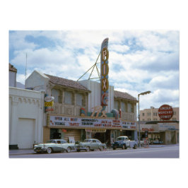 映画館ヴィンテージカーシネマフォトプリント フォトプリント           