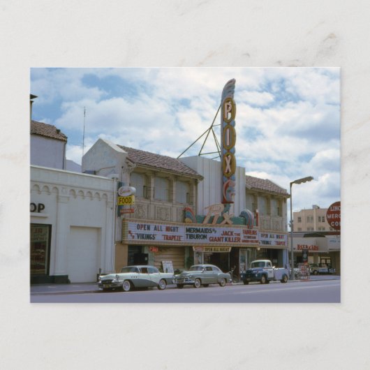 映画館ヴィンテージカーシネマポストカード ポストカード (正面)