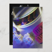 映画館映画、ポップコーン、チケット 招待状 (正面/裏面)