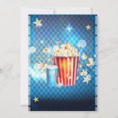 映画館 映画 ムービーナイト 誕生日パーティー 招待状 (裏面)