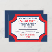 映画館RSVP入学チケット 出欠カード (正面/裏面)