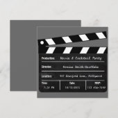 映画＆カクテルパーティー招待状 招待状 (正面/裏面)