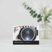 映画・テレビの撮影者・映画撮影技師・カメラレンズ 名刺 (スタンド正面)