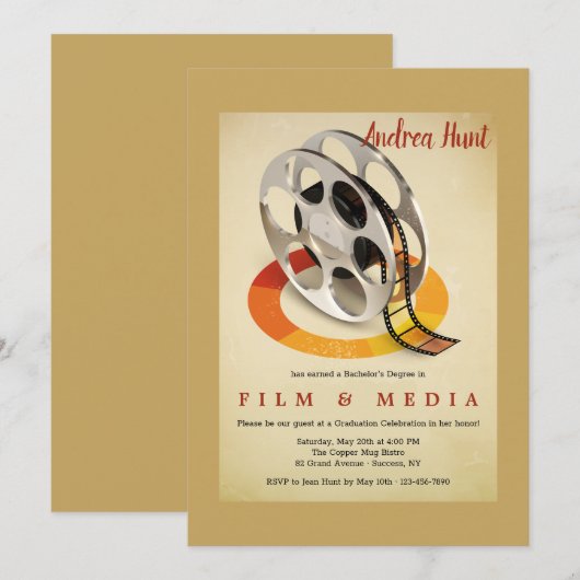 映画・メディア卒業党 招待状 (正面/裏面)