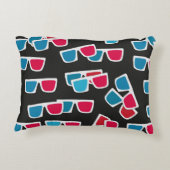 映画、3Dメガネ、シームレス。  アクセントクッション (裏面)