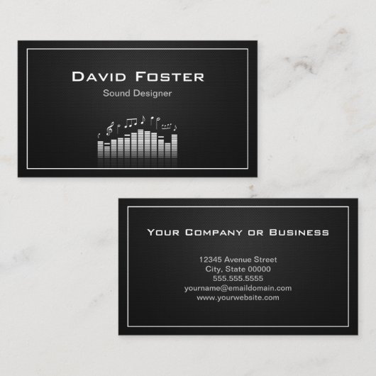 映画TVオーディオサウンドデザイナーディレクター 名刺 (正面/裏面)
