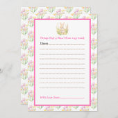 春うさぎ赤ちゃんシャワー 招待状 (正面/裏面)