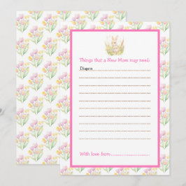 春うさぎ赤ちゃんシャワー 招待状