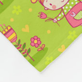 春おもしろい付小さな女の子 フリースブランケット (角)