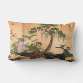 春および夏のカノEinoの鳥そして花 ランバークッション (裏面)