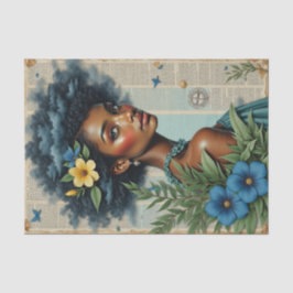 春お洒落コラージュ | ブルートロピカルアート 薄葉紙