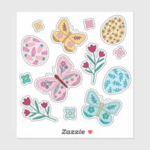 春お洒落フローラ、蝶とイースターエッグ