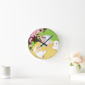 春お祝いピクニック ラウンド壁時計 (ホーム)