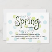 春お祝い招待状 招待状 (正面)