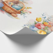 春お祝い – イースターバニー ラッピングペーパー (角)