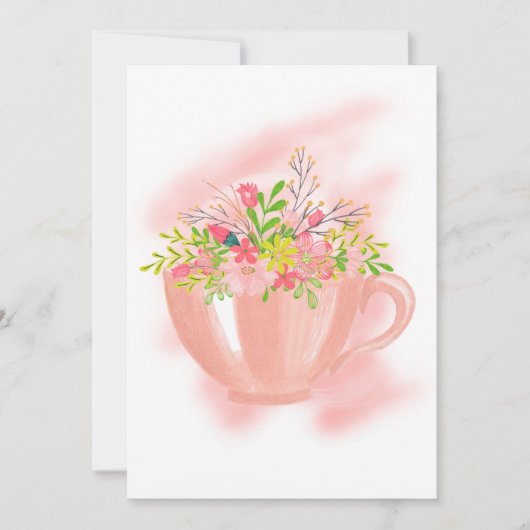 春お茶の誕生日パーティーの招待 招待状 (正面)