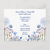 春から秋への結婚式延期のお知らせプリント 案内ポストカード (正面)