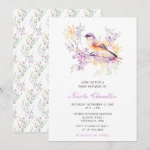 春かわいい鳥の赤ちゃんシャワー