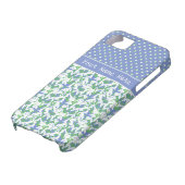 春かわいらしの水玉模様付きスノードロップ Case-Mate iPhoneケース (下部)