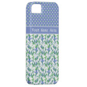 春かわいらしの水玉模様付きスノードロップ Case-Mate iPhoneケース (裏面/右)