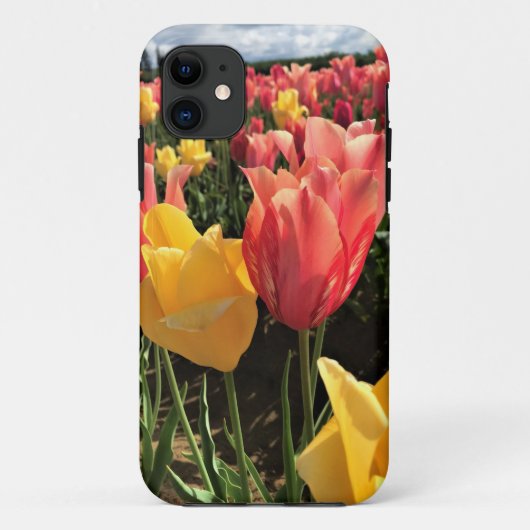 春かわいらしチューリップin a Field,オレゴン Case-Mate iPhoneケース (裏面)