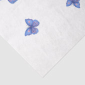 春かわいらしデイジー、ブルーフラワー&蝶 薄葉紙 (詳細)