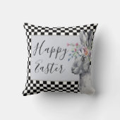 春かわいらしバニーチェッカーボードイースター クッション (裏面)