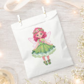 春かわいらしフェアリーの女の子の誕生日パーティー フェイバーバッグ (クリップ留めされた状態)
