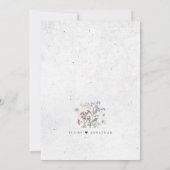 春かわいらしワイルドフラワーメドウ庭園の結婚式I 招待状 (裏面)