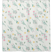 春かわいらし花柄 シャワーカーテン (正面)