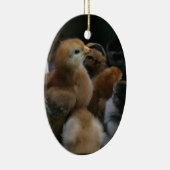 春かイースター: ひよこ、ウサギ セラミックオーナメント (右)