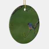 春かイースター: オスのブルーバード、メスのブルーバード セラミックオーナメント (右)