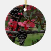 春かイースター: Japonicaか薄紫 セラミックオーナメント (正面)