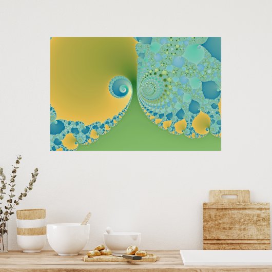 春が到着 – Fractal Art ポスター (キッチン)