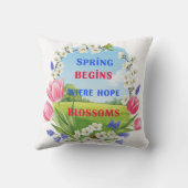 春が咲くホープの飾り クッション (裏面)